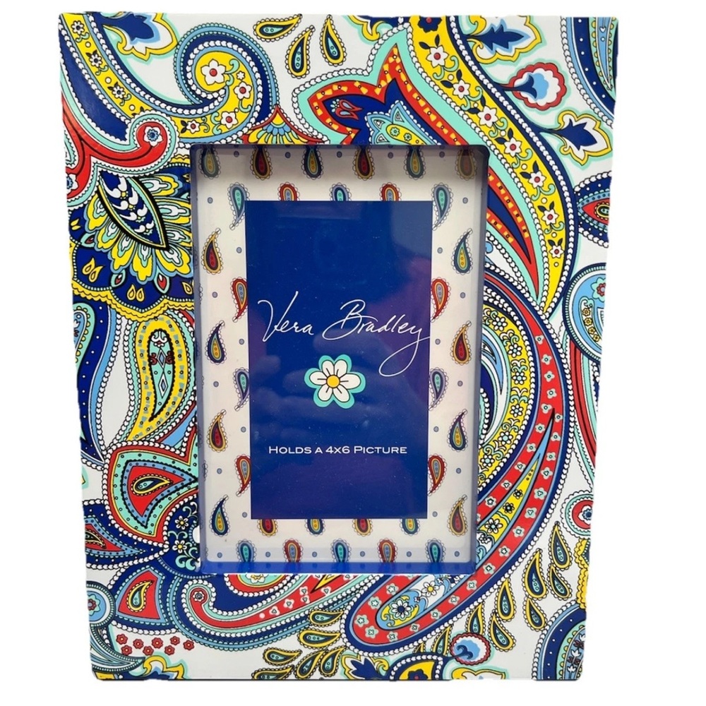 Vera Bradley Marina Paisley Picture Frame & Memo Set.